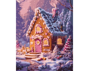 Set Pictura pe Numere Iarna Magica cu Casa de Poveste BS54501