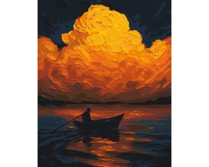 Set pictura pe numere the silence of the burning sunset Oleg Loburak BS54531