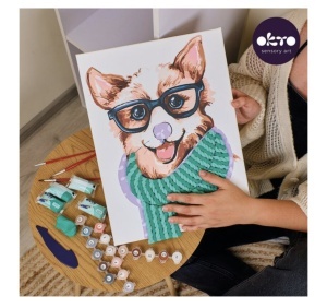 Set Pictura si Modelare 3D cu Argila Usoara 30x40cm Fashion Okto 30011