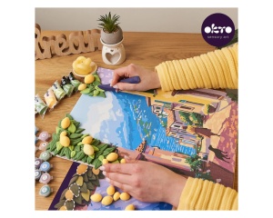 Set Pictura si Modelare 3D cu Argila Usoara 30x40 cm Lemon Weekend Okto 30008 - Img 6