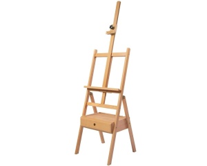 Sevalet Profesional de Studio MEEDEN Forward Tilt H-Frame cu Sertar din Fag Natur, cod AFE-6073-YM