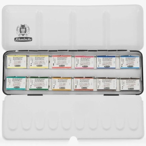 Acuarele fine set 12 x 1/1 in cutie de metal Horadam Schmincke 74312