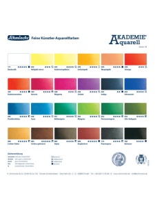 Acuarele fine set 12 x 1/2 in cutie de metal Akademie Schmincke 75412