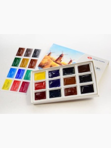 Acuarele studiu set 12 in cutie de carton Plein air Sonnet 35411879