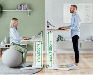 Birou ergonomic electric ajustabil pe inaltime ergo Leitz LZ65340001