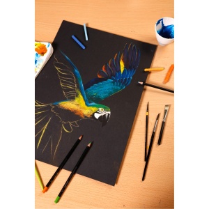Bloc Mix Media Clairefontaine Paint'ON Black, 20 file, 250g/mp