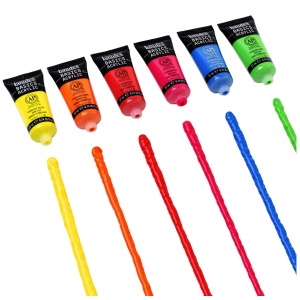 Culori acrilice fluorescente set 6 x 22 ml Liquitex Basics 3699400