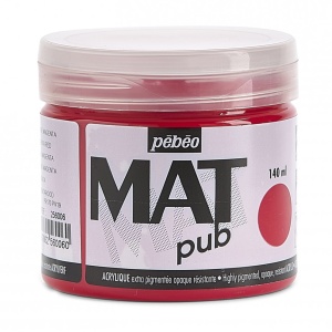 Culori acrilice Pebeo Mat Pub, 140 ml, finisaj extra-mat si aplicare uniforma