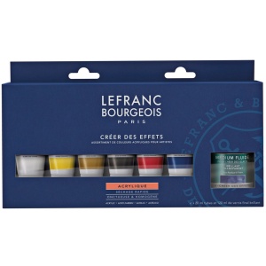 Culori acrilice set 6X20 ml + Medium 120 ml Discovery Lefranc & Bourgeois 300343