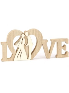 Decoratiune din lemn love 220x90x18mm 103087 Graine Creative