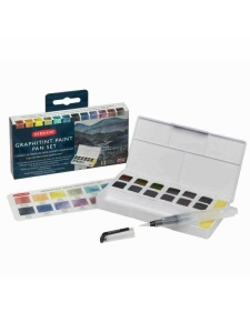 Grafit acuarelabil set 12 in cutie de plastic Graphitint Derwent 2305790