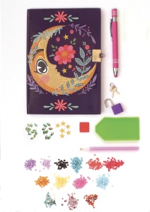 Jurnal cu Lacat cu Kit de Broderie cu Diamante 750226 Graine Creative
