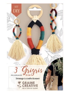 Kit 3 impletituri grigris Graine Creative, 130 x 200 x 40 mm, cod 791060