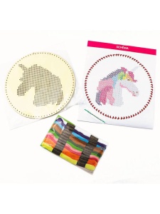 Kit broderie pe lemn model unicorn Graine Creative 100682