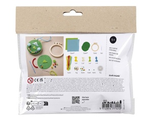 Kit creatie mini craft embroidery fete albastru verde 977783 DIY copii
