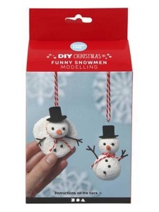Kit creativ cu pasta modelatoare, Funny Snowmen, 100767, Creativ Company
