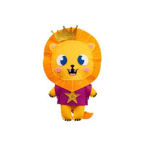 Kit Broderie Little Couz'in Richard the Lion Avenue Mandarine KC165C