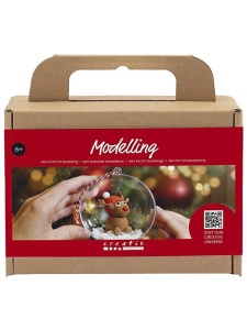Kit creativ pentru modelaj, glob cu ren de iarna, 977490, Creativ Company