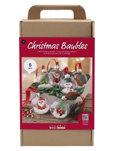 Kit creativ pentru realizarea de globulete de Craciun, cod 977582