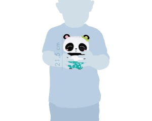Kit de cusut pentru copii Little Couz’in Gustave the Panda set creativ breloc panda Mandarine KC110C