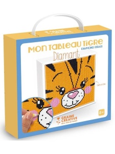 Kit Mozaic cu Strasuri model Tigru 20 x 20 x 3 cm Graine Creative 750243