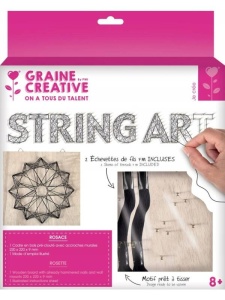 Kit string art Rosace Graine Creative, 20 x 30 x 0,9 cm, cod 100653