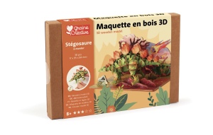 Macheta 3D Stegosaurus din lemn Graine Creative 651054