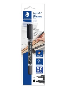 Marker permanent Lumocolor duo Staedtler 348 B9BK