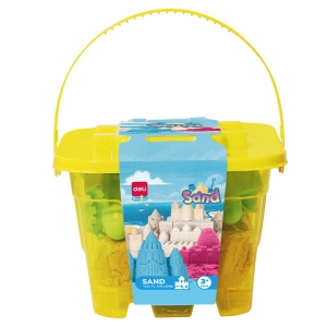 Nisip modelabil la Galetusa 500g + 6 forme de modelaj Deli