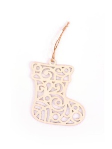 Ornament lemn soseta Graine Creative 101194