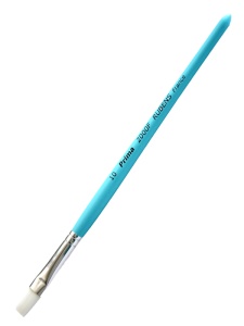 Pensula cu varf plat par sintetic cu fibre albe Rubens 2000F