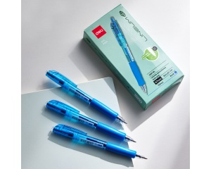 Pix cu Gel si Mecanism 0.7mm Albastru Lineum Deli DLEG087-BL