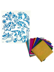Set 10 abtibilduri spuma dinozauri Dp Craft KSPI-431
