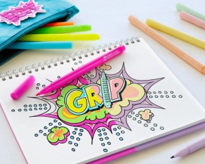 Set 10 carioci grip pastel si neon Faber-Castell 155312