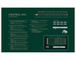 Set 10 piese pentru desen, editie limitata Beginner to Master, Castell 9000, Faber-Castell, FC119067