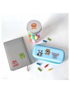 Set 12 abtipilduri in forma de Animalute, cu diamante acrilice Dp Craft KSZK-019