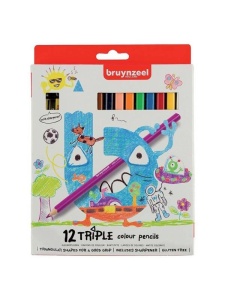 Set 12 creioane colorate Triple Bruynzeer 60119012