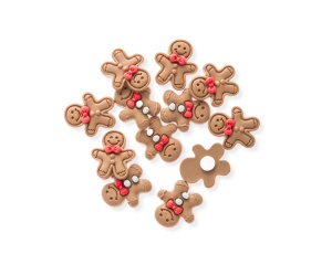 Set 12 Ornamente Adezive 3D din Rasina Model Omulet de Turta Dulce DPZA-191 Dp Craft