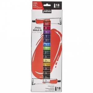 Set 18 x 12 ml culori de ulei, cu finisaj lucios-satinat, Pebeo XL Oil, 668610