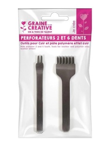 Set 2 instrumente de perforat in piele Graine Creative 264992