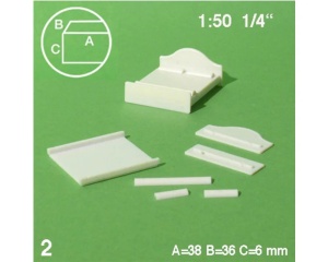 Set 2 paturi duble de plastic albe 1:50 55.90021.2 Schulcz