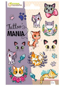 Set 20 tatuaje temporare Pisicte - Avenue Mandarine CC056C