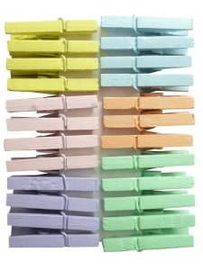 Set 24 carlige din lemn Pastel Graine Creative 103394