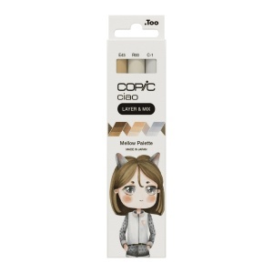 Set 3 markere cu cerneala pe baza de alcool, Copic Ciao Layer & Mix Paleta de Culori Mellow, 220750312