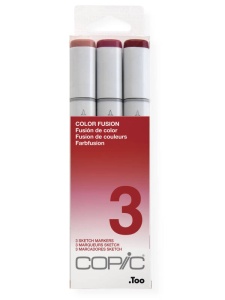 Set 3 markere cu cerneala pe baza de alcool, Copic Sketch Color Fusion 3, 21075653