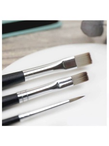 Set 3 pensule pentru Facepainting, cu varf din fire sintetice da Vinci 5219