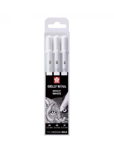 Set 3 pixuri gel alb Gelly Roll Sakura