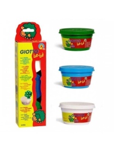 Set 3 plastiline, 3 culori x 100 g, Giotto Bebe, 462503