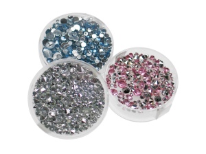 Set 300 Strasuri Acrilice Chihlimbar 2mm-4mm Meyco 61837 - Img 2