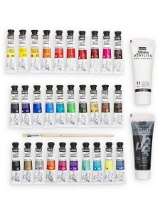 Set 30 x 20 ml + 2 x 100 ml culori acrilice Pebeo 833448